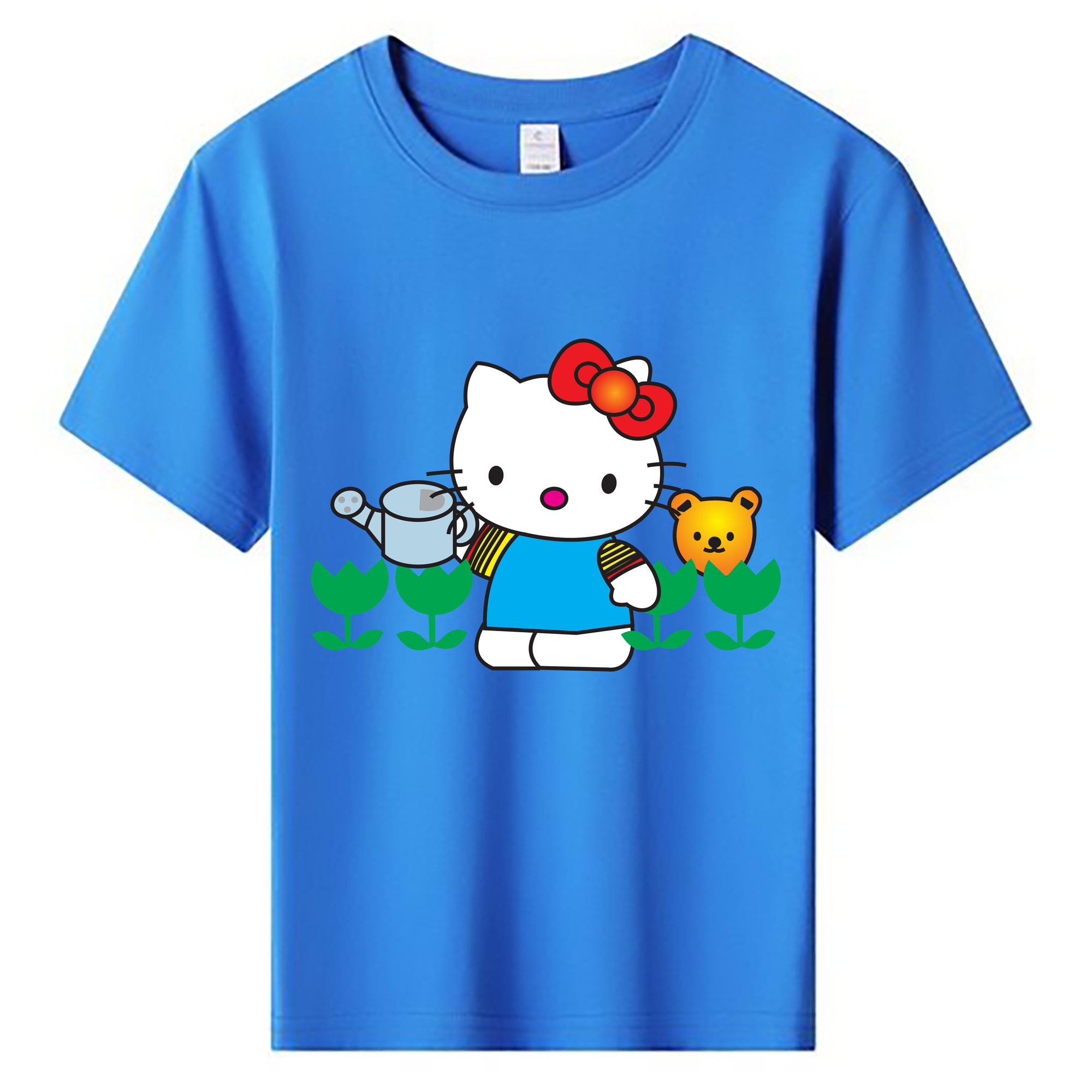 （画像用） Hello Kitty ハローキティ 綿100％キッズTシャツ（フロントプリント）